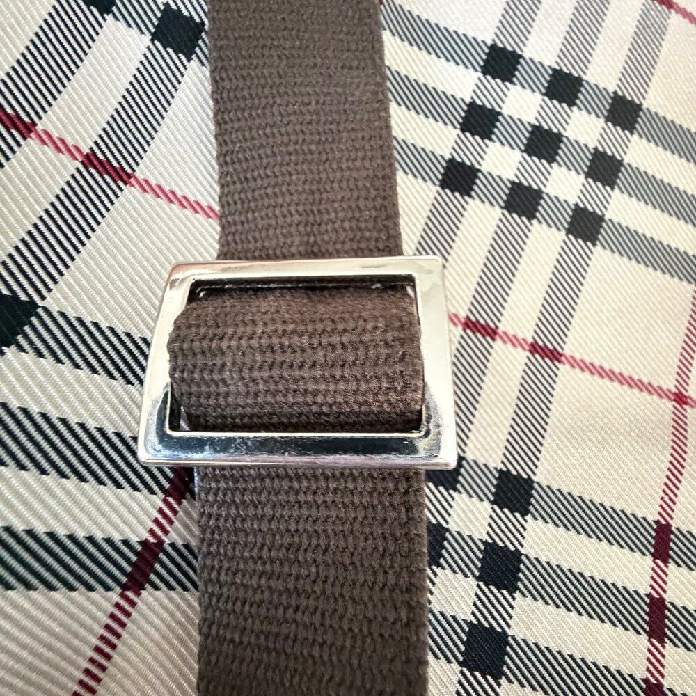 Burberry House Check Crossbody Bag Plaid Canvas Leather Purse Bag - Picture 14 of 14